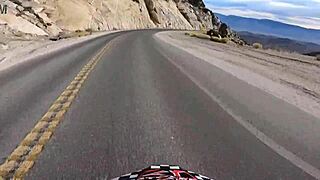 Downhill cycling on the mountain roads - an amazing XXX movie