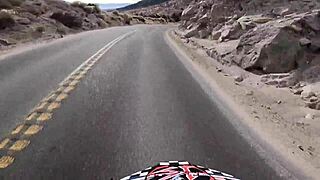 Downhill cycling on the mountain roads - an amazing XXX movie