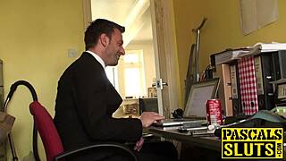 hardcore fuck with british sub in white fishnet stockings.