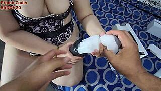 Ifinger fuck my big soft juicy cock with toy