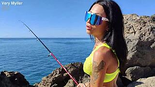 Very Myller Pov: Italian Tourist's Big Tits Sway While Fishing. Her Latina Ass Gets Destroyed Publicly With Monster Cock Cumshot On Open Hole!
