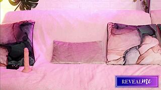 revealme hot italian milf teases with naughty solo vibrator play for your eyes