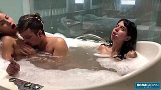Kinky Scarlett Taylor and Girlfriend Share a Fat Dick in Wild Session