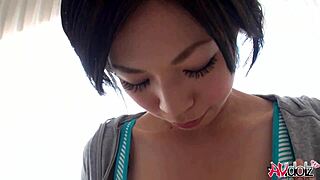 japanese lady saki aoyama with big tits sucks cock outdoors