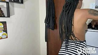 Did She Dress as a Slut Just to Get Cum in Her Mouth? Brazilian Roleplay with Rough Jerk Off Instructions!