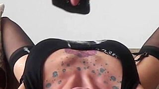 Turn the Water On! Watch This Submissive Babe Gagged and Face Fucked Hard!