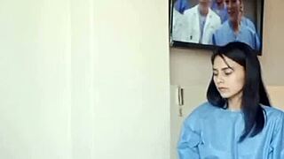 damn, this uniformed babe gives a godly blowjob at the clinic! can i touch more?