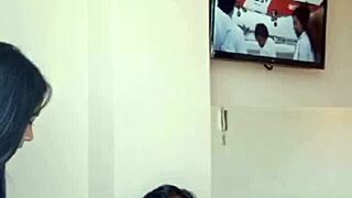 damn, this uniformed babe gives a godly blowjob at the clinic! can i touch more?