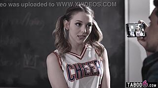 I’m amazed by cheerleader teen Lily Larimar with older teacher Ryan Driller