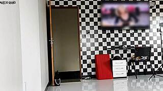I invited two hot sluts for TV, surprised my buddy with Eliane Furacao and Lorrany Exotica for DP