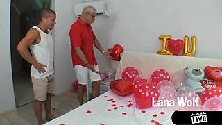 Hey, wanna see Lana’s surprise fuck with Dan’s buddy while he’s out?