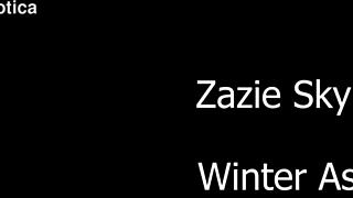 zazie and winter scissoring and tribbing in part 2. their pussy licking gets intense in the snow.