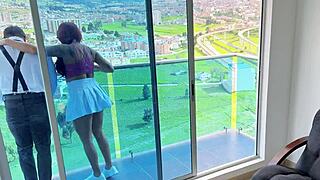Cheating BITCH got CAUGHT FUCKING her lover while boyfriend watched in shock
