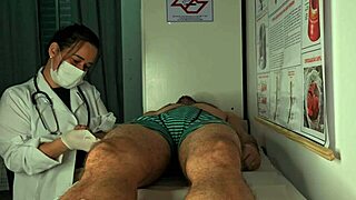 Latina Nurse Faces Patient Erection with Cute Moaning and Shaved Pussy