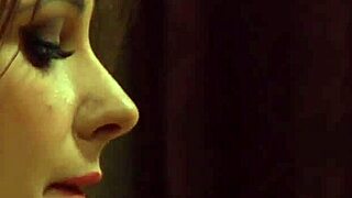 Hey there, watch this naughty lesbian mistress kissing and masturbating with her sexy slave.