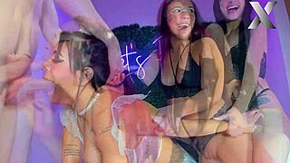 Three latinas get their throats wrecked in sloppy, merciless action.