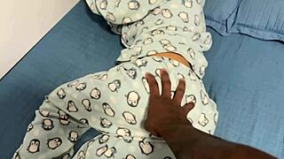 stepdaughter seduces stepdad watching porn with door wide open