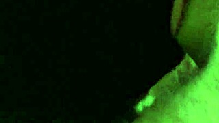 married slut hides face while giving messy head on cam