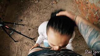 just watched this long-haired teen get facefucked in an abandoned spot