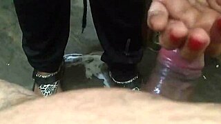 Nurse assists patient with cum extraction on hidden cam in hospital