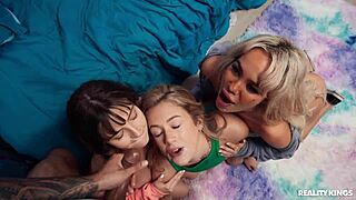 dirty dorm room dares spark wild group action with reality kings.