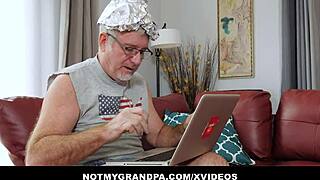 big tits teen wife jackie hoff gets pussy drilled by old man