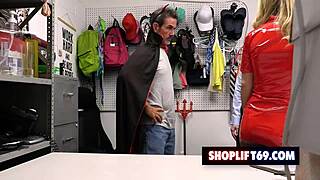 stepdad and stepdaughter khloe kingsley got caught shoplifting for halloween, then fucked with milf officer jenna starr