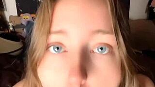 Horny Slut Teases with Dildo Sucking and Pussy Play