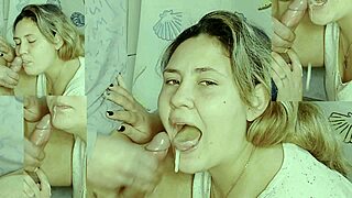 Hey, check this wild cumshot explosion after rough homemade action