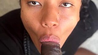 Hey, how did my stepsister's cute friend sneak in for this amazing blowjob?