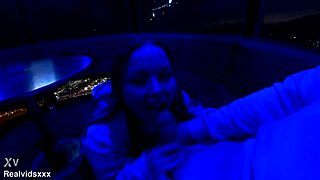 Ever tried a blowjob in an amusement park? Then a quick standing fuck right after!