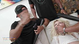 kyra sex takes baseball bat up her ass. nasty treatment by five big cocks follows.