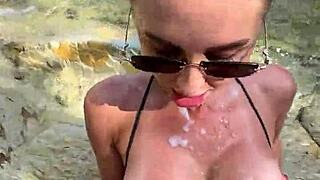 man, best bj ever with cum all over face n tits