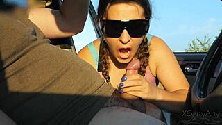 hey stranger, caught me jerking in a public park car, wanna give an epic blowjob like this?