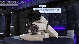 I get my big tits slut to ride cowgirl and take creampie twice on roblox