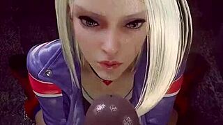 Que Buena Animación with Athletic Big Ass Blowjob and Cum Facial