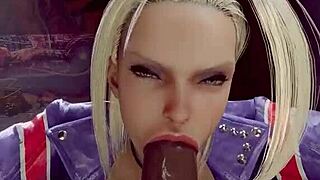 Que Buena Animación with Athletic Big Ass Blowjob and Cum Facial