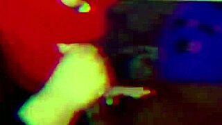 curvy latina wife hints at her deepthroat skills while giving a sloppy handjob to her lover's cock.