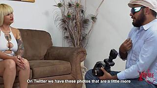 In this casting session, a horny blonde eagerly swallows a cock for her porno debut.