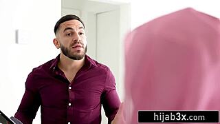 the young muslim beauty started seducing her teacher with small tits and tight pussy for big cock fucking