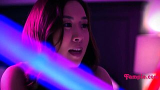 in this star wars fantasy, cute petite teen gets rough pov blowjob and pussy sex with step family