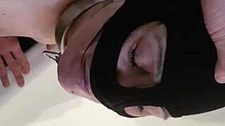 you're my chained slave maid, take this public humiliation and spanking!