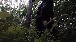 I fuck my stepsister in the mouth in the woods so her boyfriend doesnt catch us.