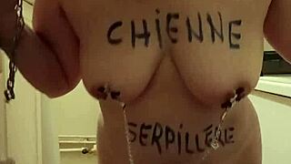 i'm so into this 2024 bdsm session as a french milf slave, spanking myself with dildo and dirty talk for solo orgasm humiliation.