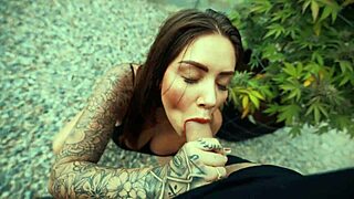 Hot outdoor blowjob leaves sara blonde with mouth and face covered in cum from rough action