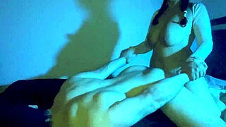 Novia tetona takes control and dominates her boyfriend with strapon pegging in rough amateur action