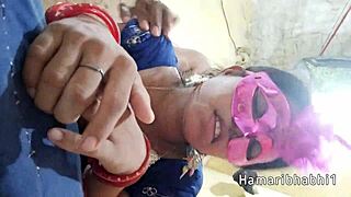 Whoa, this hot saree blouse sex scene with pussy licking is intense in clear Hindi audio 😈🔥