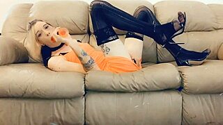 Shemale in miniskirt craves BBC