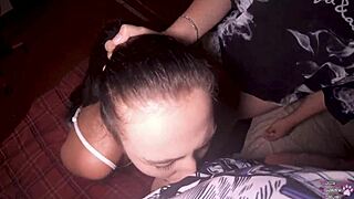 Horny Couple Fucks Mouth And Covers Face With Cum.
