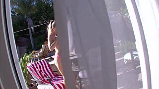 Tits blonde cougar gives POV blowjob